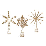 Jeweled Christmas Tree Topper, 6 Pieces (2 Sets of 3 Assorted) by The Favorites