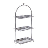 Lucente High Tea Polished Stainless Steel 3-Tier Serving Stand by The Favorites