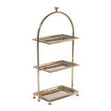 Lucente High Tea Polished Stainless Steel 3-Tier Serving Stand by The Favorites