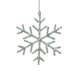 Beaded Snowflake Christmas Hanging Décor Ornaments, Set of 12 by The Favorites