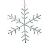 Beaded Snowflake Christmas Hanging Décor Ornaments, Set of 12 by The Favorites