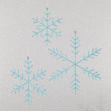 Beaded Snowflake Christmas Hanging Décor Ornaments, Set of 12