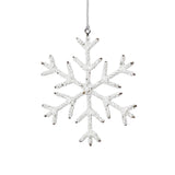 Beaded Snowflake Christmas Hanging Décor Ornaments, Set of 12 by The Favorites