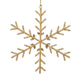 Golden Beaded Snowflake Christmas Hanging Ornaments, Set of 12 by The Favorites