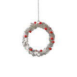 Festive Beaded Christmas Hanging Ornaments with Red Berries, Set of 12 by The Favorites