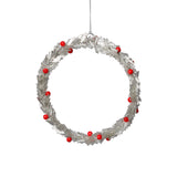 Festive Beaded Christmas Hanging Ornaments with Red Berries, Set of 12 by The Favorites