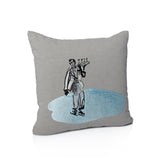 St. Moritz Glam Cotton Embroidered Throw Pillow, 16" x 16" by The Favorites