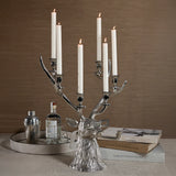 Pipe-Lit Stag 6-Tier Candle Holder - Nickel