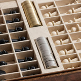 Luxury Chess & Checkers Game Set with Wood Veneer Board - London
