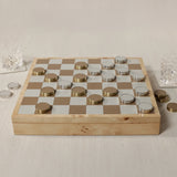Luxury Chess & Checkers Game Set with Wood Veneer Board - Copenhagen