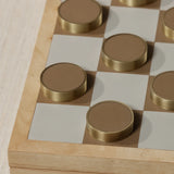 Luxury Chess & Checkers Game Set with Wood Veneer Board - Copenhagen
