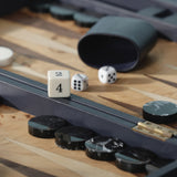 Geneva 19 in Backgammon Set - Marine Blue Leather