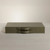 Geneva 19 in Backgammon Set - Dusty Green Leather