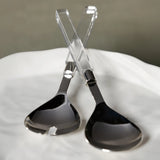 Mougins Salad Server Set with Acrylic Handle