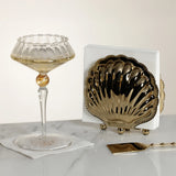 Cap Ferrat Fan Shell Napkin Holder, Gold