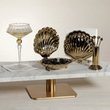 Cap Ferrat Fan Shell Napkin Holder, Gold