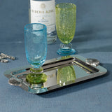 Cap Ferrat Fan Shell Design Serving Tray - Polished Nickel