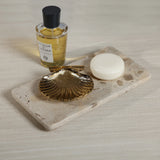Sanibel Shell Trays in Aluminum Gold (Set of 2)