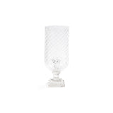 Maison de Verre Diamond Cut Glass Hurricane Taper Holder - 16 in
