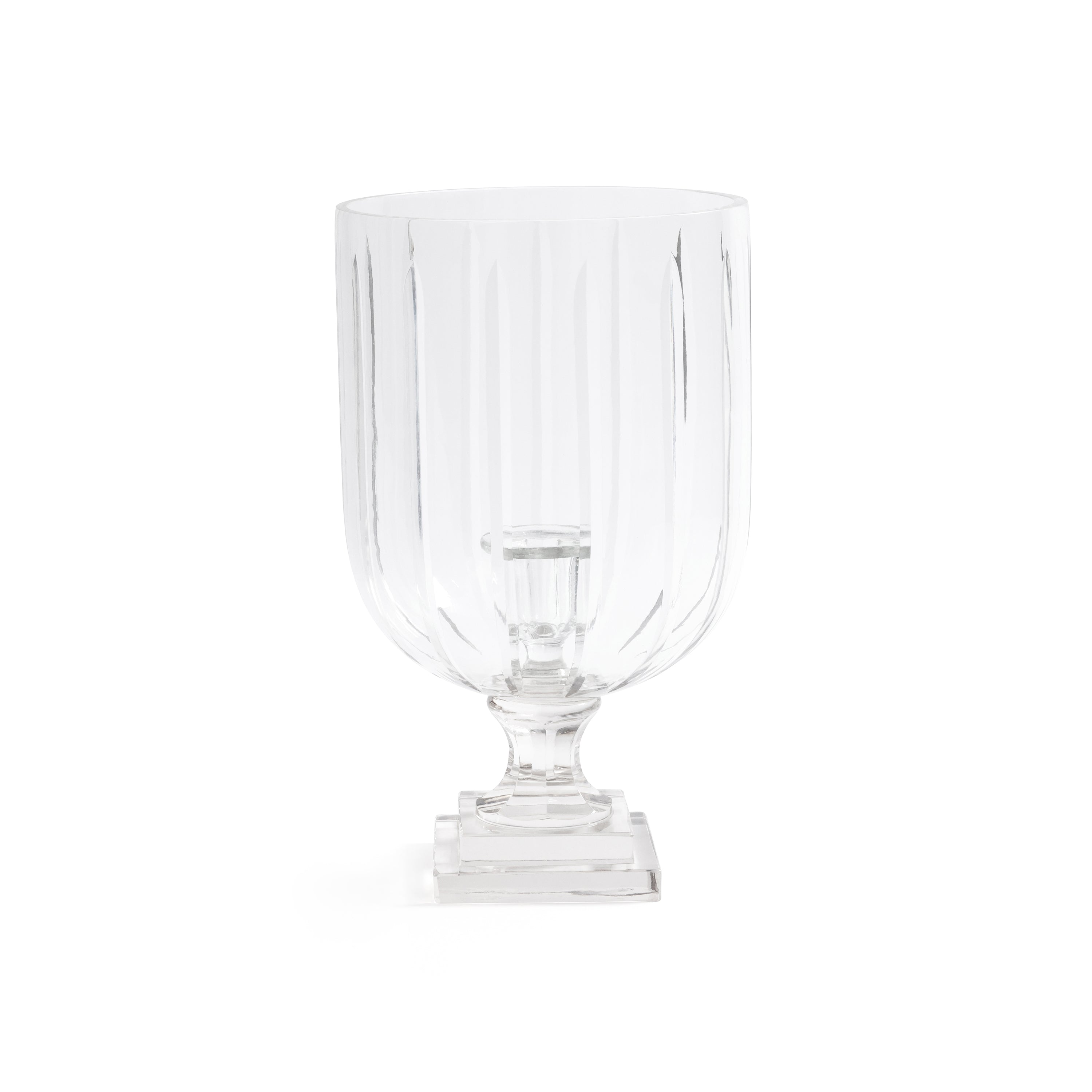Maison de Verre Straight Cut Glass Hurricane Taper Holder