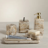 Crema Fossil Marble Soap & Lotion Dispenser