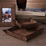 Saint-Gervais Suede Leather Catchall - Brown - 6 in