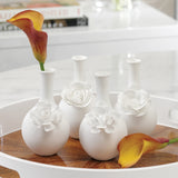 Margot Long Neck Porcelain Bud Vases (Set of 4)
