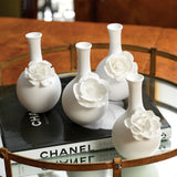Margot Long Neck Porcelain Bud Vases (Set of 4)