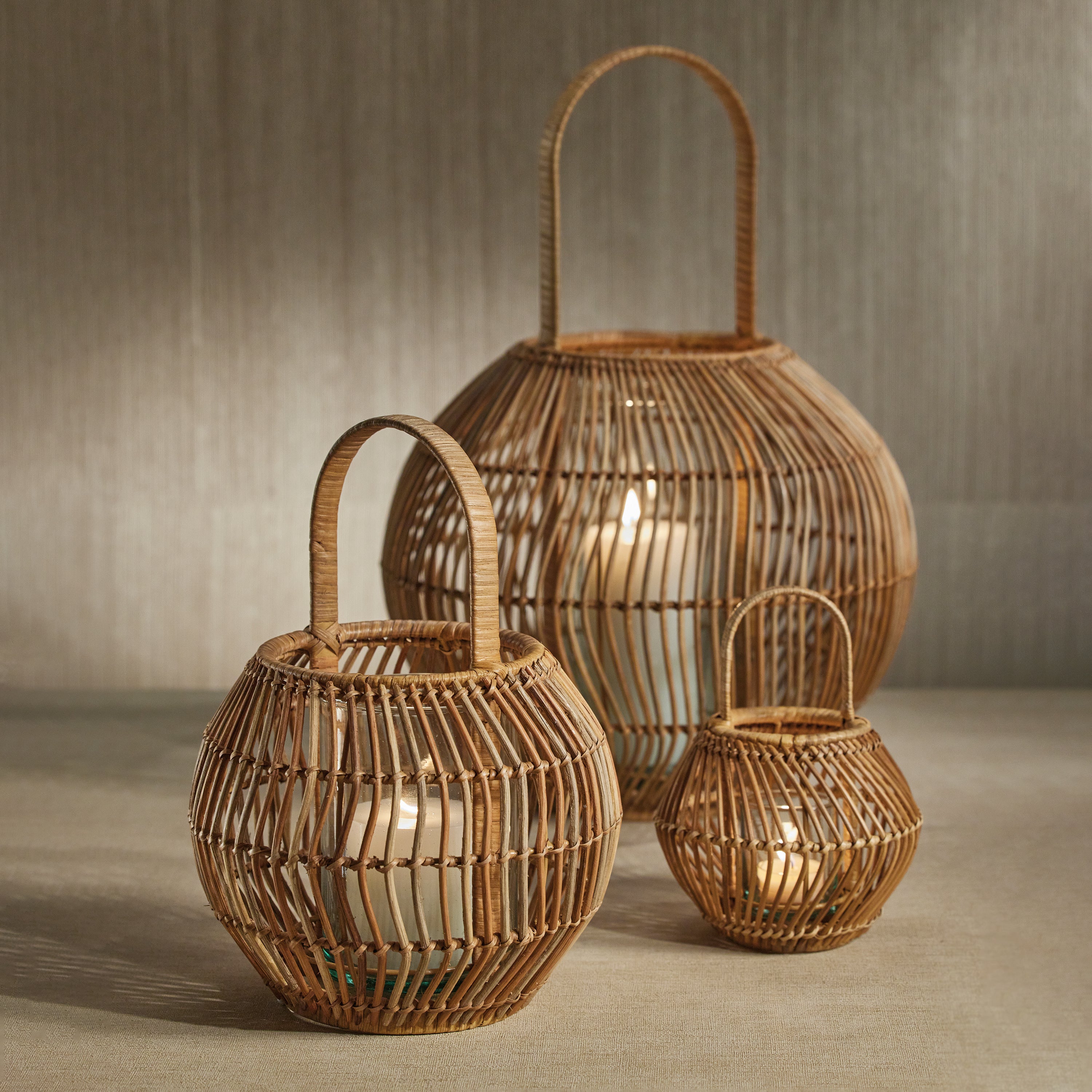 Image of Portofino Rattan Woven Lantern