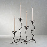 Image of Twig Design Wrought Iron Candle Holder