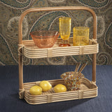 Tropique Two-Tier Rattan Tray