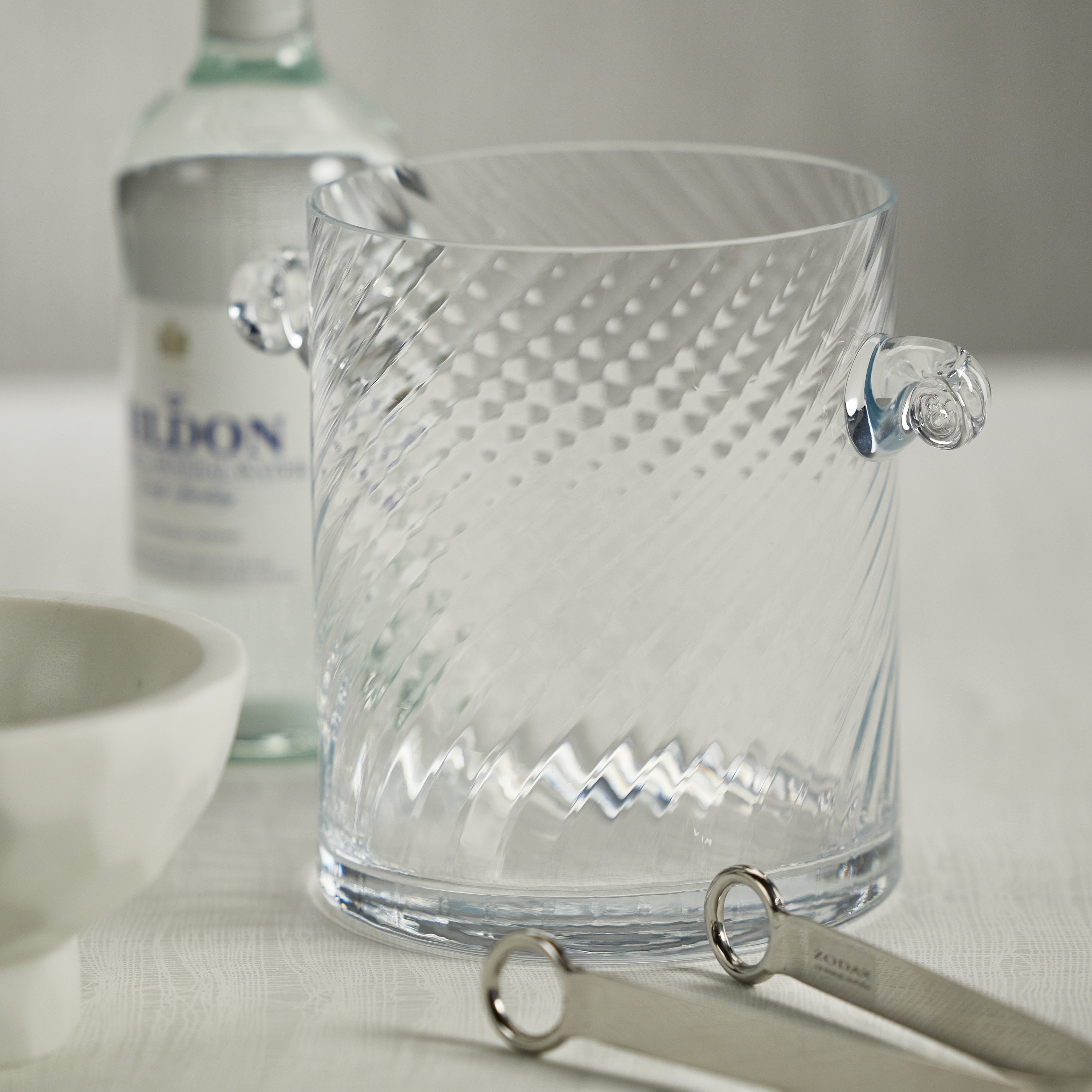 Image of Bagatelle Swirl Glass Ice Bucket