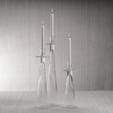 Image of Tall Ribbed Glass Taper Holder