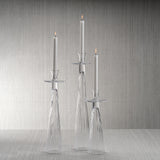 Image of Tall Ribbed Glass Taper Holder