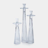 Image of Tall Ribbed Glass Taper Holder