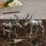 St. Anton Pewter Moose Design Salt & Pepper Shakers