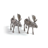 St. Anton Pewter Moose Design Salt & Pepper Shakers