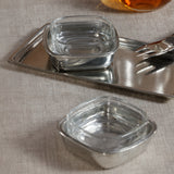 St. Moritz Pewter & Glass Condiment Set (Double)