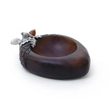 St. Anton Wood and Pewter Nut Bowl with Squirrel Trim