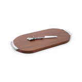 St. Anton Wood Cheese and Charcuterie Board with Pewter Cheese Knife