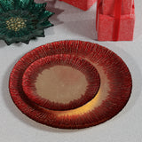 Celestial Rim Glass Dessert Plates, Set of 6
