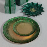 Celestial Rim Glass Dessert Plates, Set of 6
