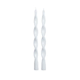 Lumière Twist Formal Candles- Set of 6 - 12 in, Solid White
