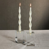 Lumière Twist Formal Candles- Set of 6 - 12 in, Solid Ivory