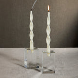 Lumière Twist Formal Candles- Set of 6 - 12 in, Solid Ivory