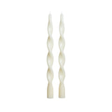 Lumière Twist Formal Candles- Set of 6 - 12 in, Solid Ivory