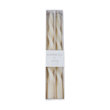 Lumière Twist Formal Candles- Set of 6 - 12 in, Solid Ivory