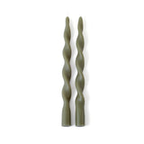 Lumière Twist Formal Candles- Set of 6 - 12 in,  Dried Sage