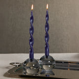 Lumière Twist Formal Candles- Set of 6 - 12 in, Twilight Indigo