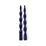 Lumière Twist Formal Candles- Set of 6 - 12 in, Twilight Indigo